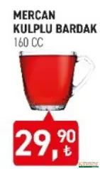 PAŞABAHÇE MERCAN KULPLU BARDAK 160 CC fiyat ve kampanya bilgisi